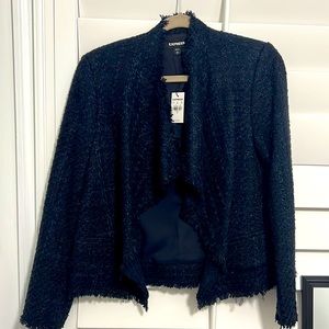 Express navy boucle jacket